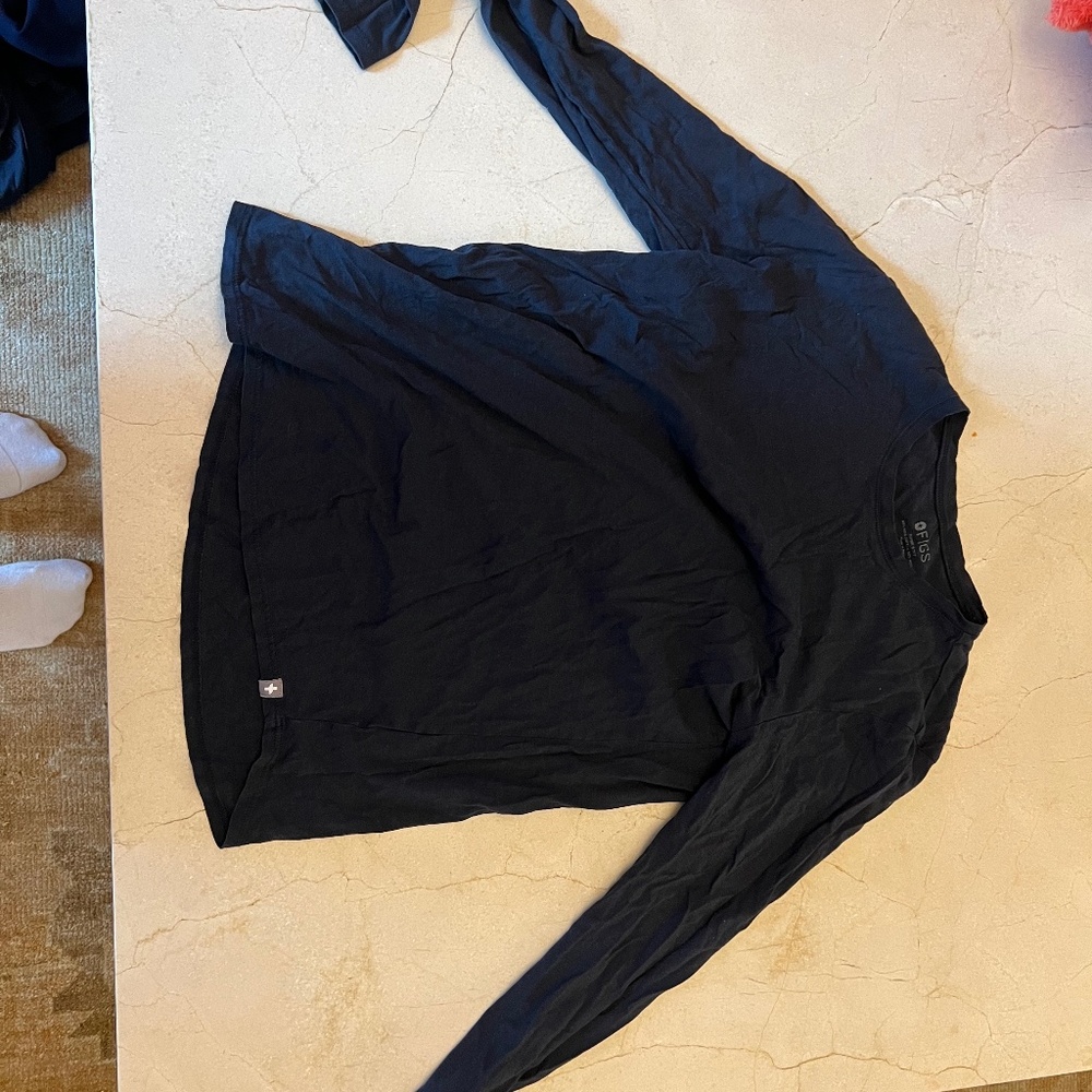 Figs Navy Soft underscrub top